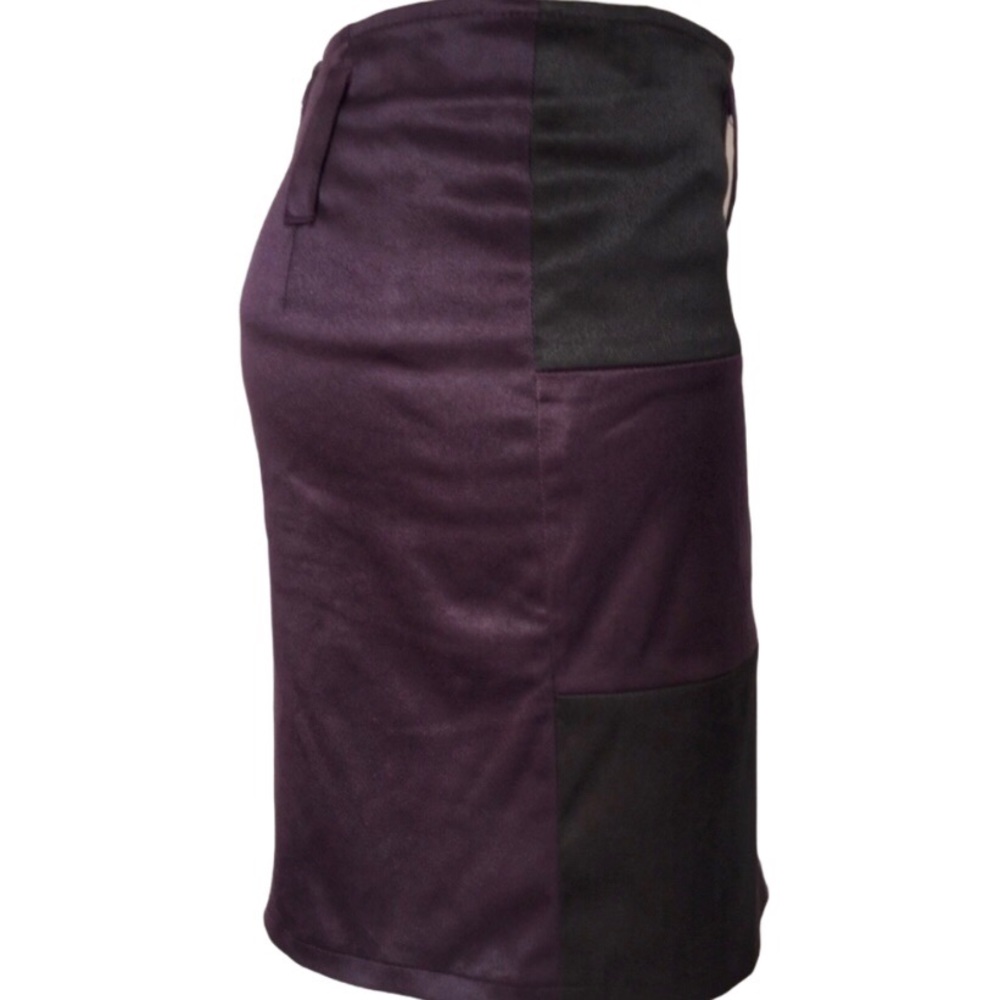 🇬🇧Burberry London Blue Label purple & black large check pattern pencil skirt 2 - Picture 3 of 8